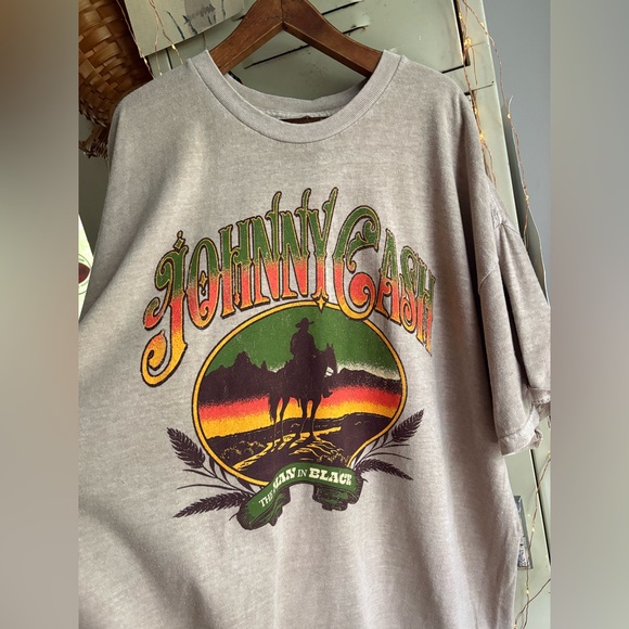 Johnny Cash Man In Black T-Shirt Dress - Picture 8 of 11